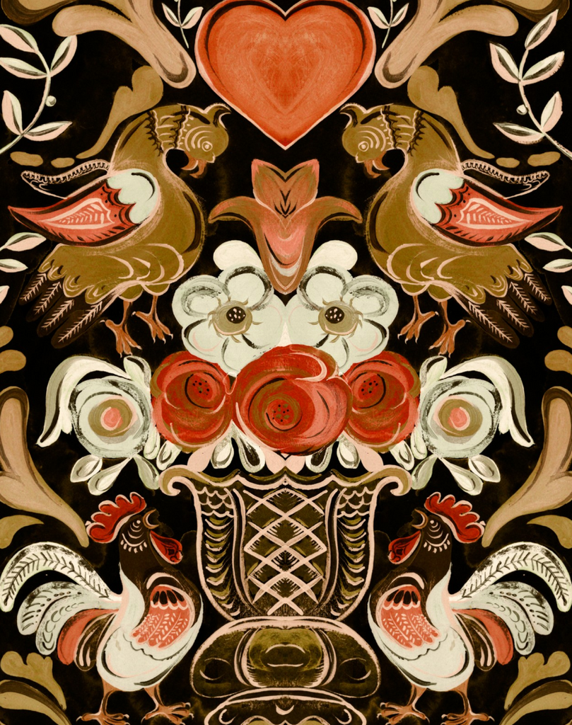 Goldene Henne Anthracite Wallpaper | Mind The Gap