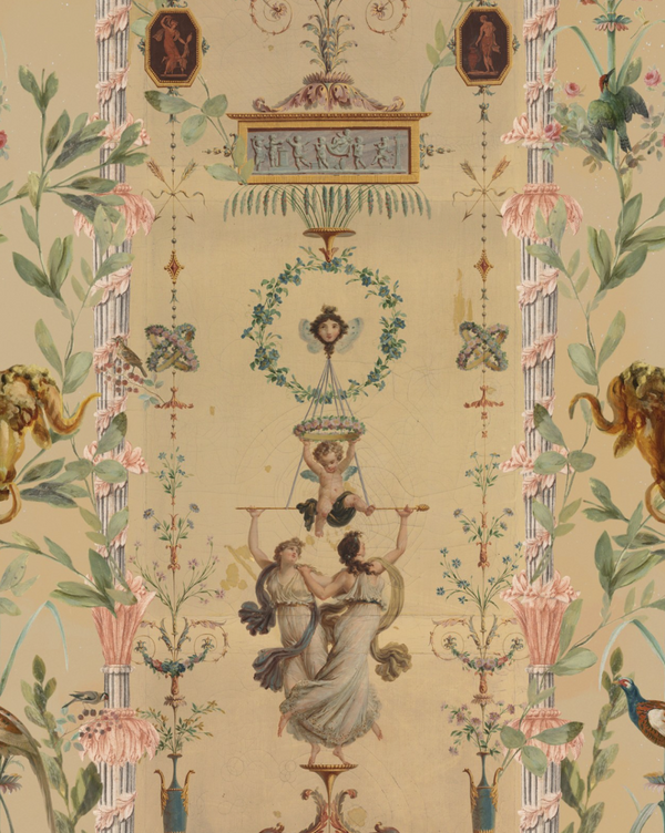 Dancing Graces - Taupe, Green, Pink, Brown Wallcovering | Mind the Gap