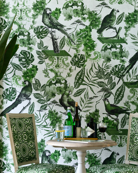 La Voliere Green Wallpaper | Mind The Gap