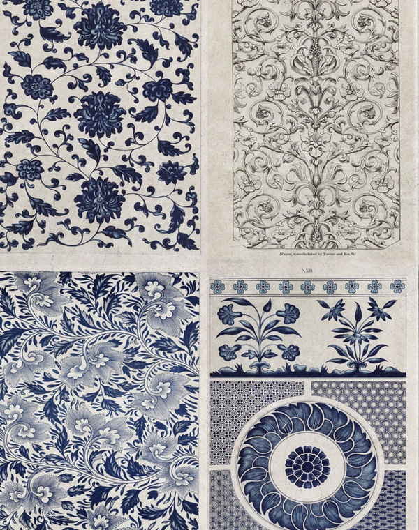 Chinese Pattern - Blue Wallcovering | Mind the Gap