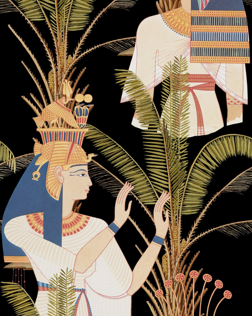 Egyptian Queens Anthracite Wallpaper | Mind The Gap