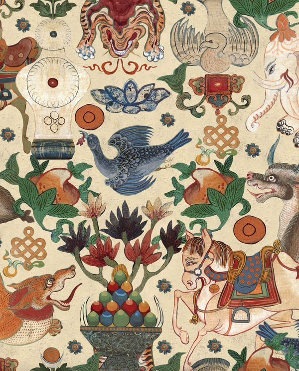 Incantation - Taupe, Blue, Green, Orange, Red, Brown Wallcovering | Mind the Gap