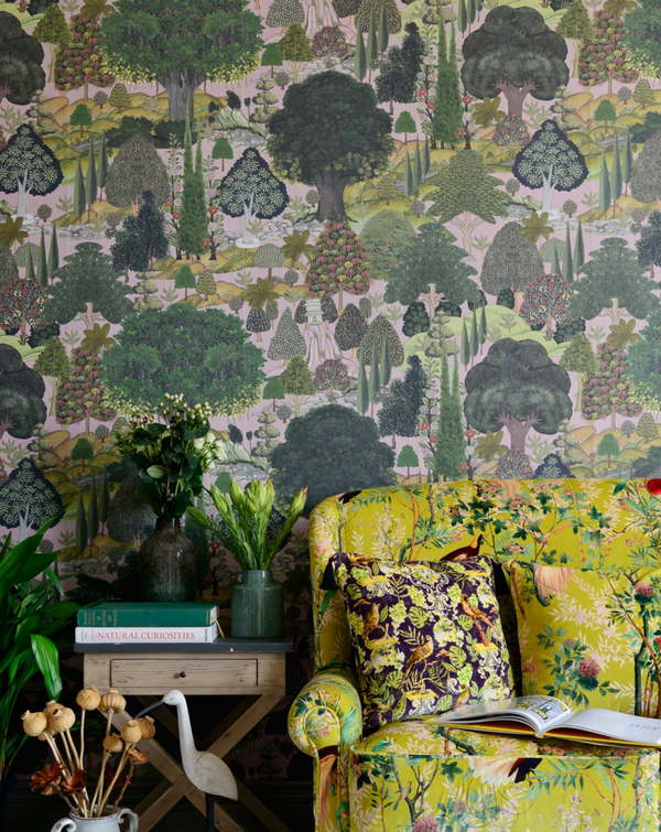 Jardin Sauvage - Green, Grey, Brown Wallcovering | Mind the Gap