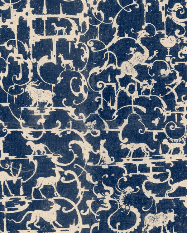 Royal Hunting - Blue, Grey Wallcovering | Mind the Gap