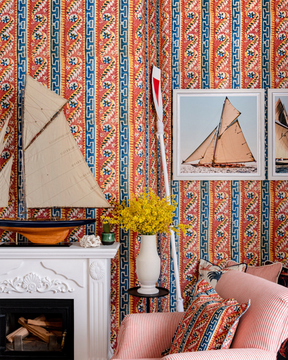 Samothraki - Blue, Yellow, Beige, Orange Wallcovering | Mind the Gap