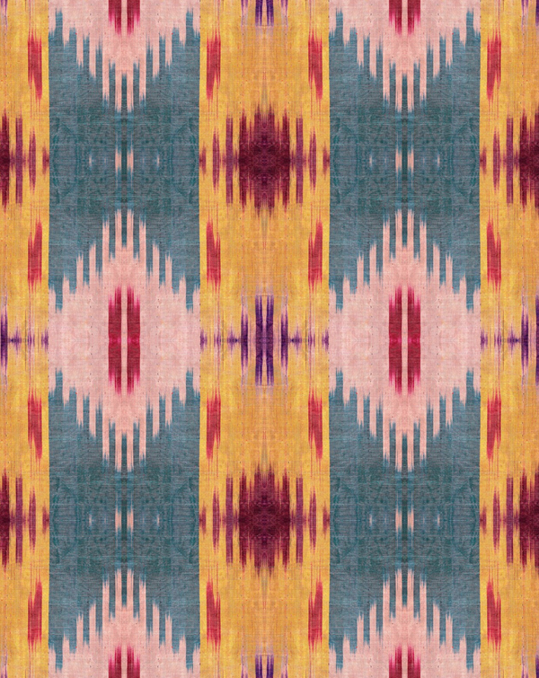Patola - Blue, Yellow, Pink, Red Wallcovering | Mind the Gap