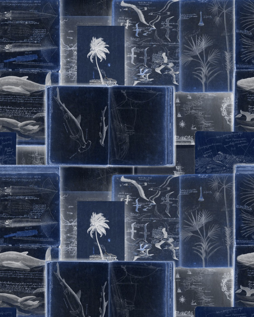 Seaman'S Journal Indigo Wallpaper | Mind The Gap