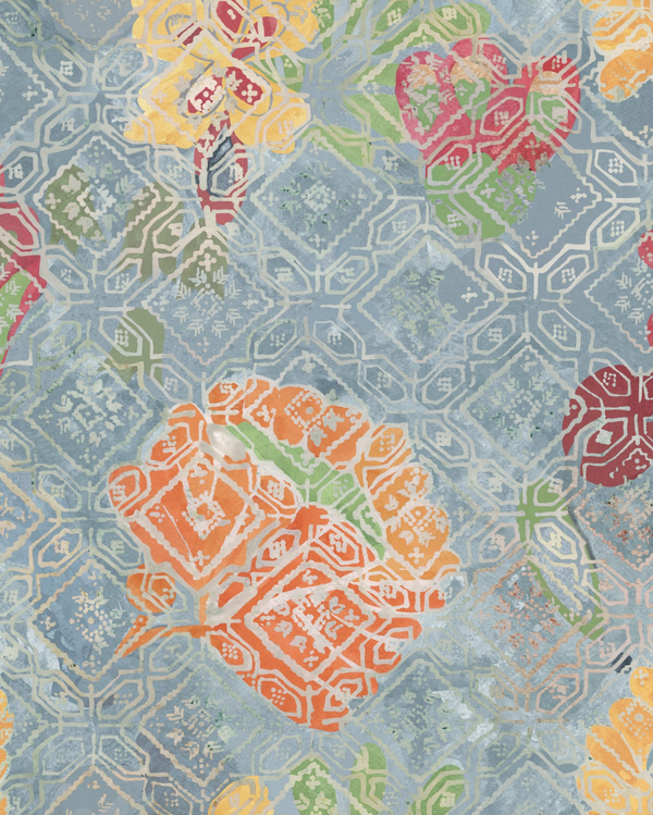 Shepherd's Delight - Blue, Green, Yellow, Orange Wallcovering | Mind the Gap