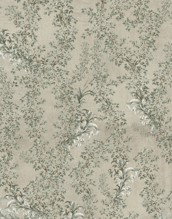 Soft Leaves - Taupe, Green, Grey Wallcovering | Mind the Gap