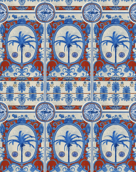 The Villa Mural Red Wallpaper | Mind The Gap