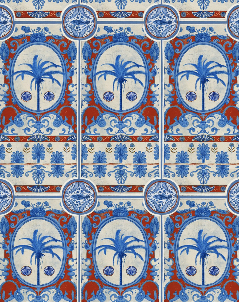 The Villa Mural Red Wallpaper | Mind The Gap