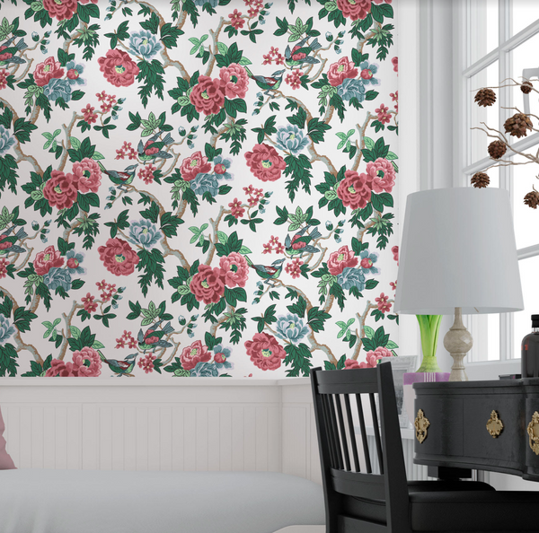 Portsmith 1950's Floral Wallpaper | DW Bespoke Studios