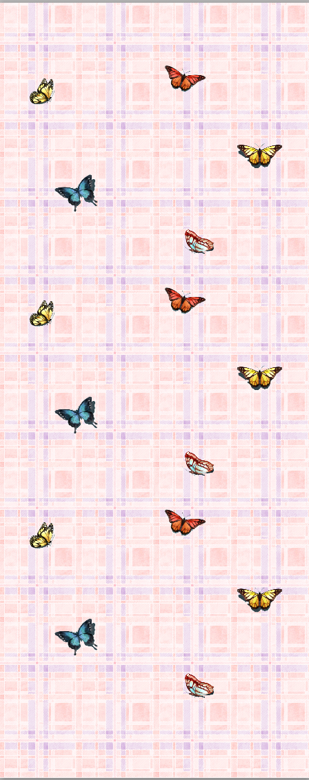 Bella Butterflies on Pink Plaid