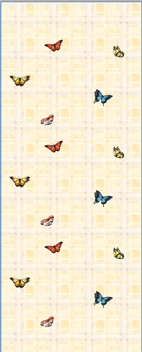 Bella Butterflies on Yellow Plaid