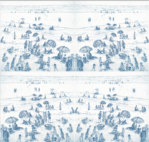 Beach Day - Blue Bonnet Coastal | Architectural Wallcoverings