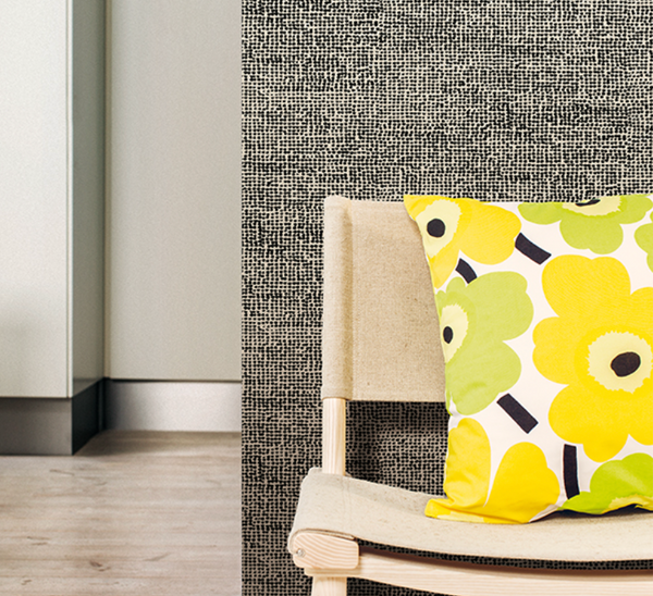 Orkanen Contemporary Illustration - Ebony and Greige | Architectural Wallcoverings