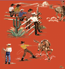 The Original Yeeha 1950's Cowboy - Orange Spice Wallcovering | DW Bespoke Studios