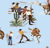 The Original Yeeha 1950's Cowboy - Light Blue Wallcovering | DW Bespoke Studios