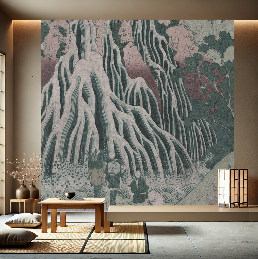 Ichi Richi Mural - 103 Olive Green | Fentucci Murals Wallcovering | DW Bespoke Studios