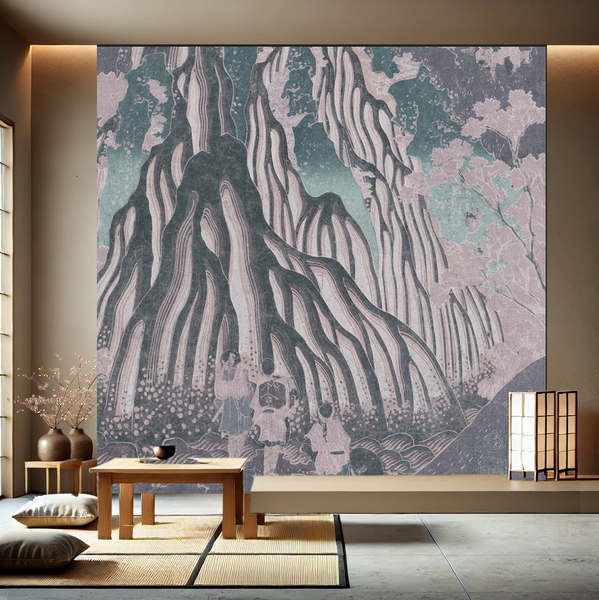 Ichi Richi Mural - 104 Deep Taupe | Fentucci Murals Wallcovering | DW Bespoke Studios