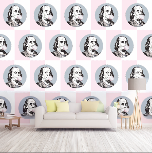 Ben Franklin's Bubbles Mcm Pink Mid-Century Modern | Architectural Wallcoverings