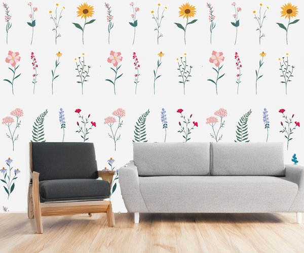 Garden Variety Mural Contemporary | Architectural Wallcoverings