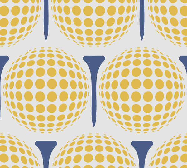 George's Golf Yellow Blue Contemporary | Architectural Wallcoverings