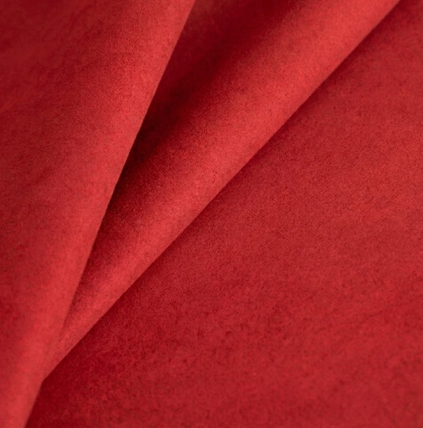 Novasuede™ Fabric & Wallcovering Luxury Faux Suede - Crimson