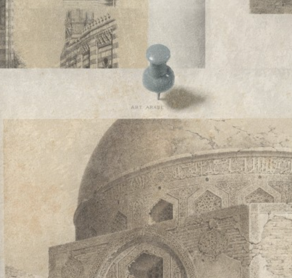 Arabian Monuments - Taupe, Sepia Wallcovering | Mind the Gap