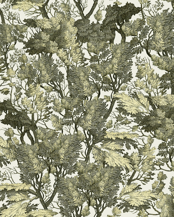 Tree Foliage - Green, Ivory Wallcovering | Mind the Gap