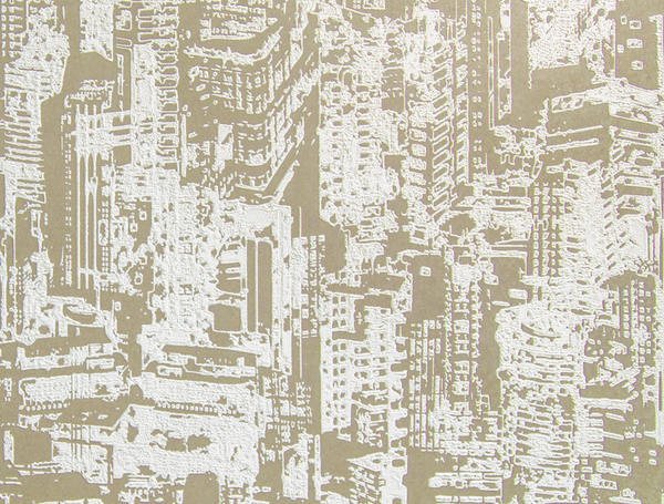 Serigraph Citiscape - Etched Linen | Maya Romanoff