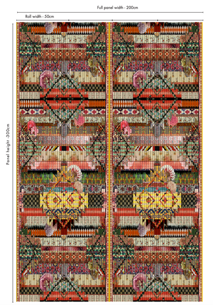 Fetiche Panel 1 Arlequin Wallpaper | Christian Lacroix Europe