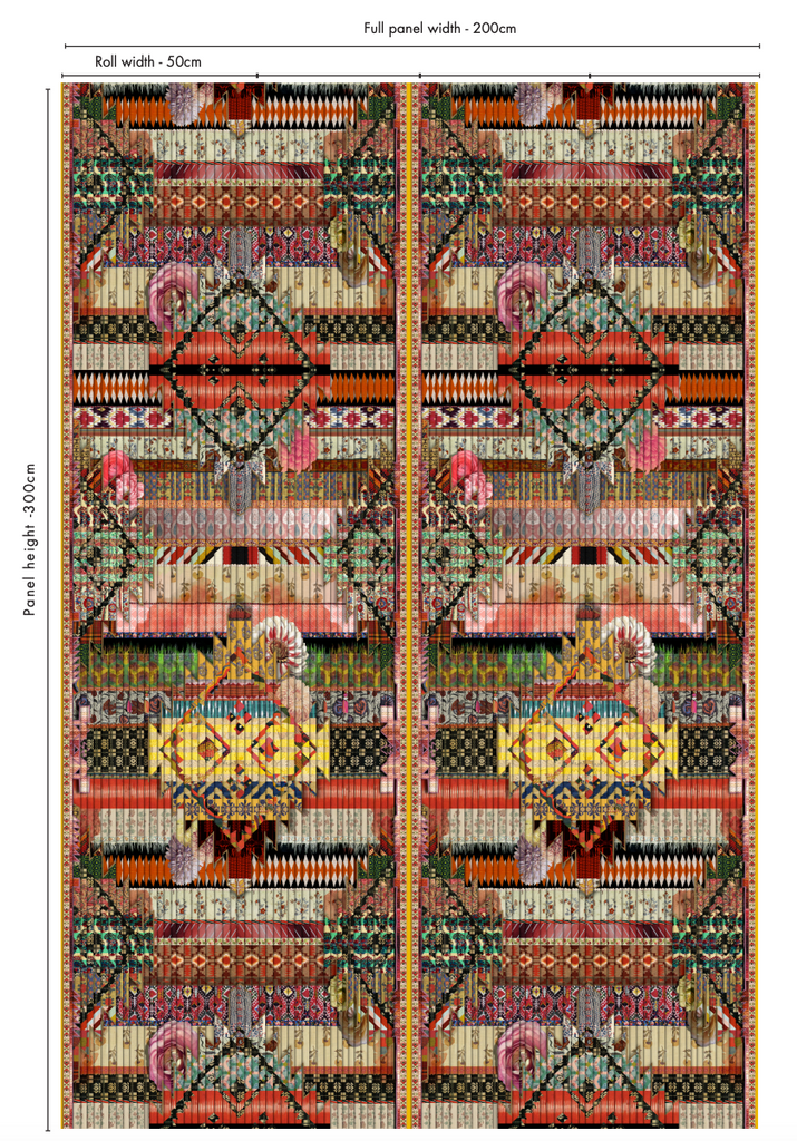 Fetiche Panel 1 Arlequin Wallpaper | Christian Lacroix Europe