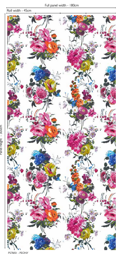 Amrapali Floral Panel 1 Multi | Designers Guild Europe