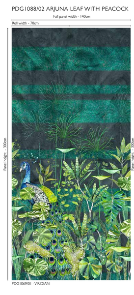 Arjuna Leaf Panel 02 Panel 2 Wallpaper | Designers Guild Europe