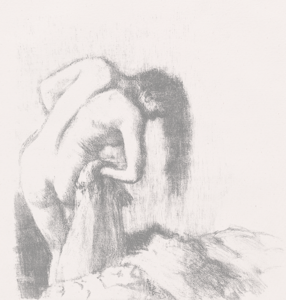 Degas After the Bath  Blush Pink | Luxury Mural