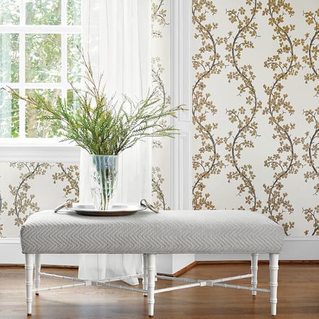 St. Albans Grove, Metallic Gold on Pearl