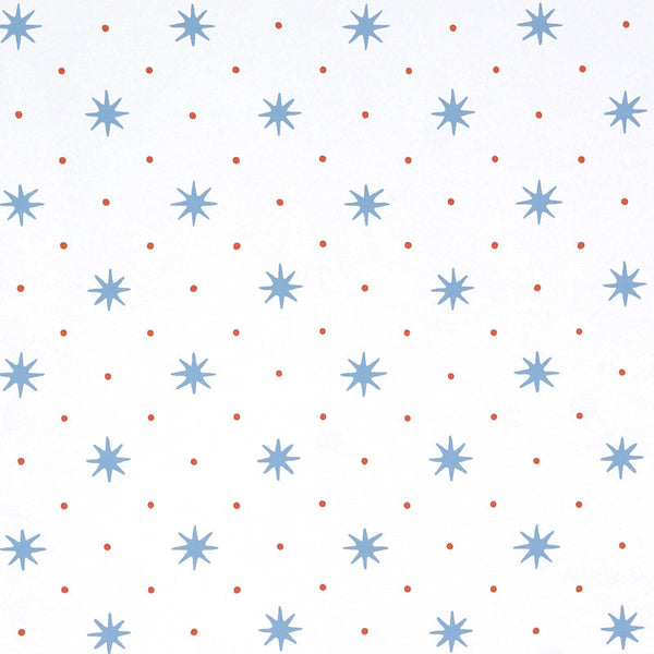 Serendipity Wallcovering Blue Orange | Sister Parish
