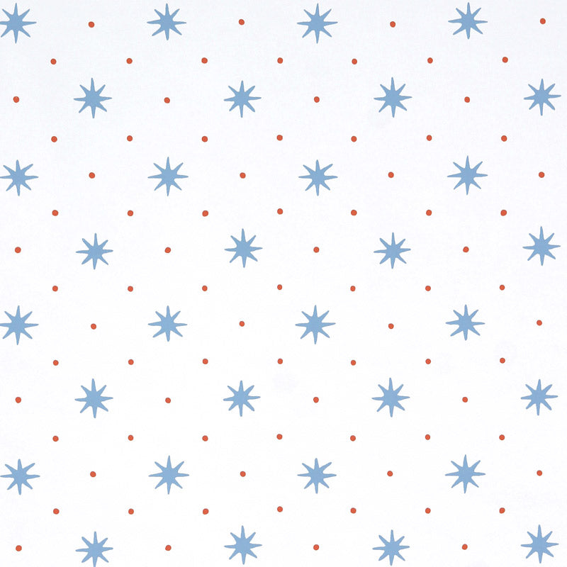 Serendipity Wallpaper Blue Orange