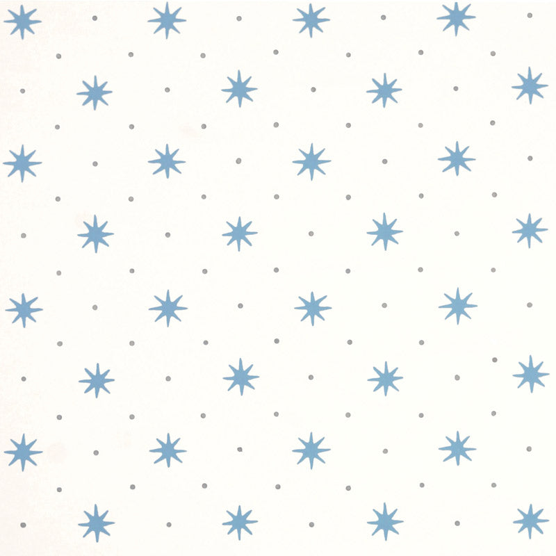 Serendipity Wallpaper Blue Silver