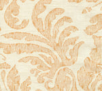 Sevilla Damask, Orange on Tint Wallcoverings | Quadrille