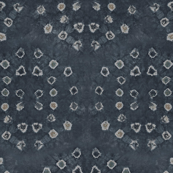 Shibori Circle Overdyed Black | Poppy Print Studio Wallcovering