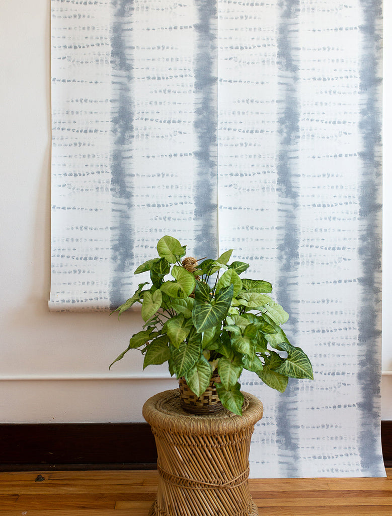 Shibori Stripe Overdyed Black