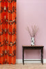 Shuiping de Pillement Velvet Black & Pale Gold on Orange