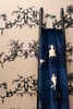 Shuiping de Pillement Velvet Black & Pale Gold on Navy