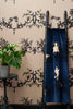 Shuiping de Pillement Velvet Black & Pale Gold on Navy