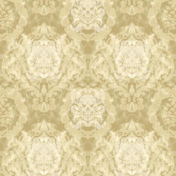 Skull Damask Superwide Vanilla | Timorous Beasties Wallcovering