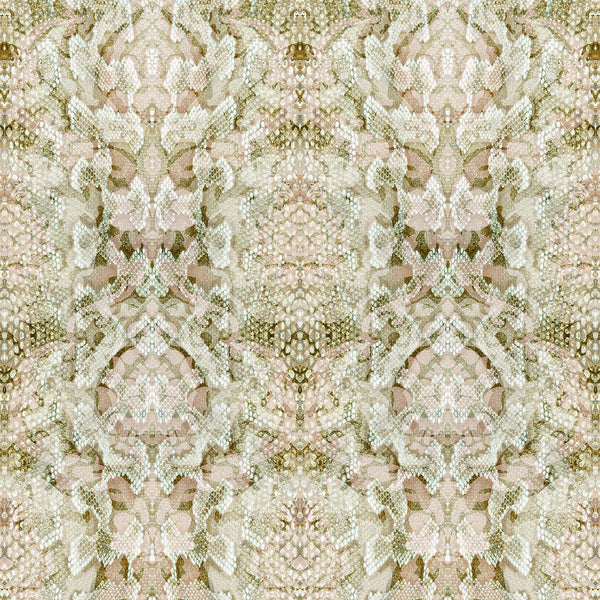Snakeskin Damask Beige | Timorous Beasties Wallcovering