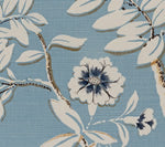 Spring Blossom, Multi Blues/Tan on Sky Blue on Tint