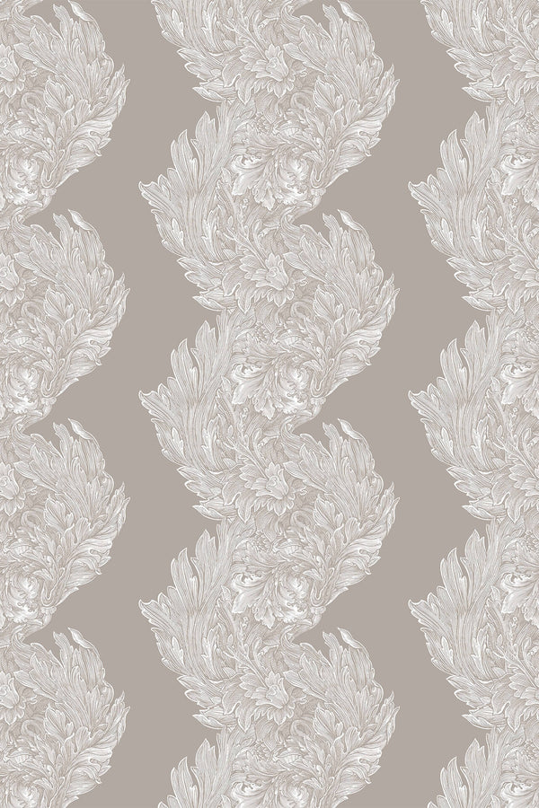 Stucco Stripe White on Stone | Timorous Beasties Wallcovering